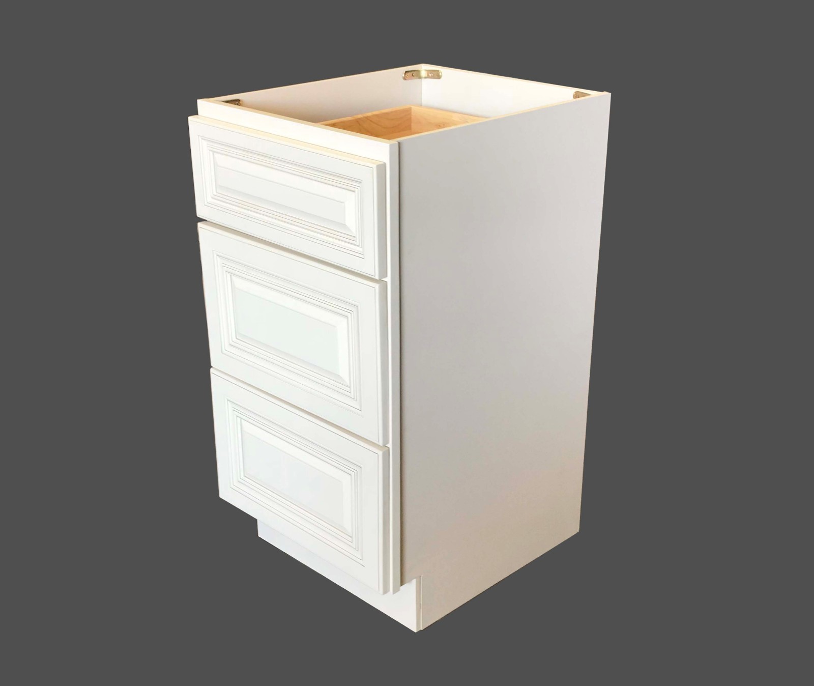 3 Drawers Antique White Bathroom Vanity Base Cabinet solid wood 12″ 15″ 18″
