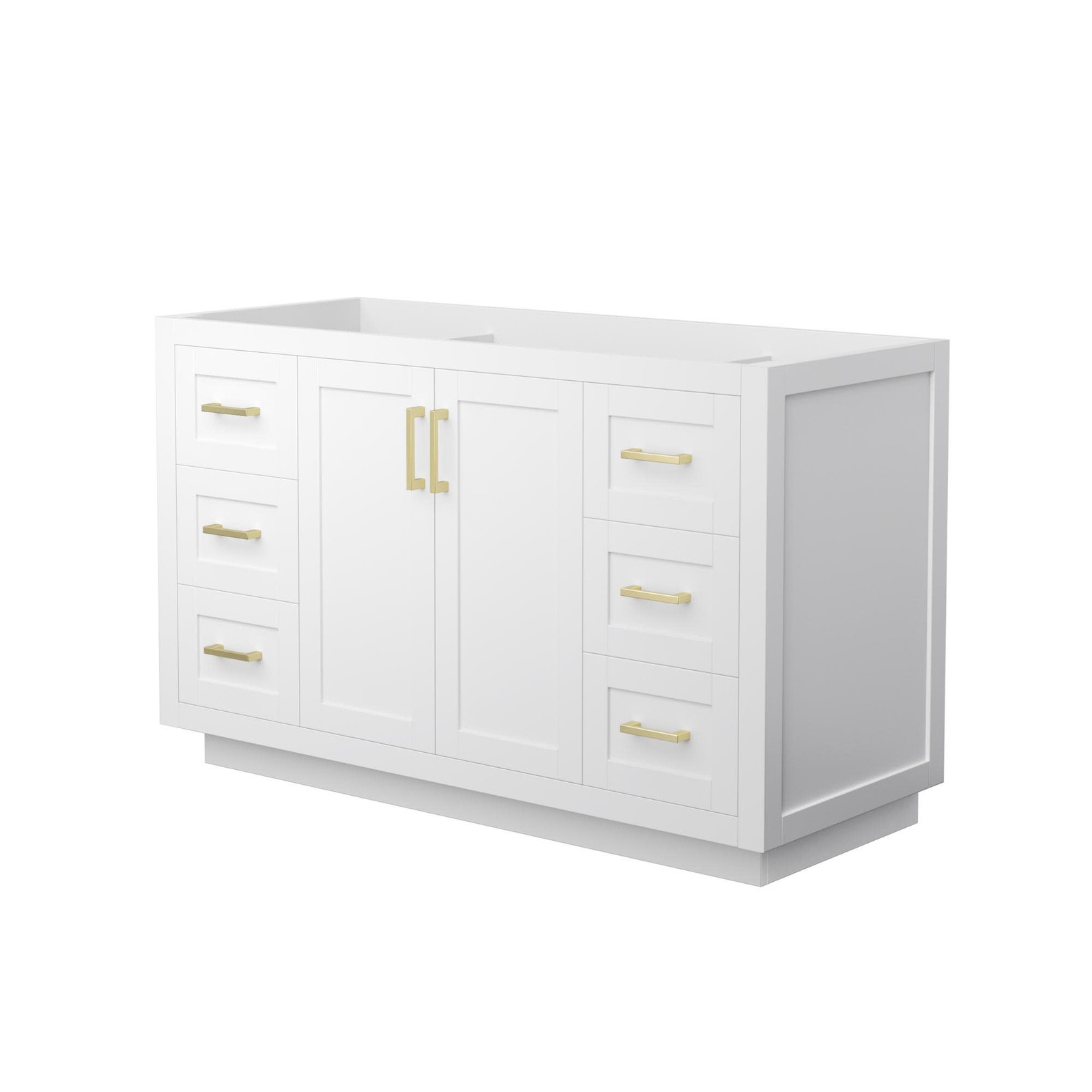 Wyndham Collection WCF2929-54S-CX-MXX Miranda 54″ Single – White / Brushed Gold