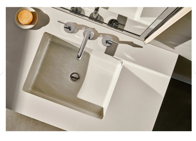 Robern TA36MCO102-8CS8 36″ Quartz Vanity Top for Widespread Faucet MATTE WHITE