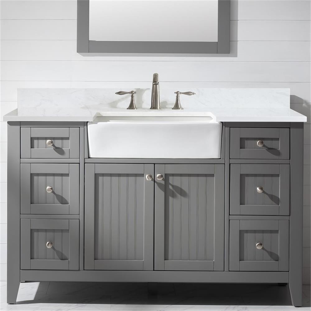 Design Element Burbank 54″ Single Vanity in Gray