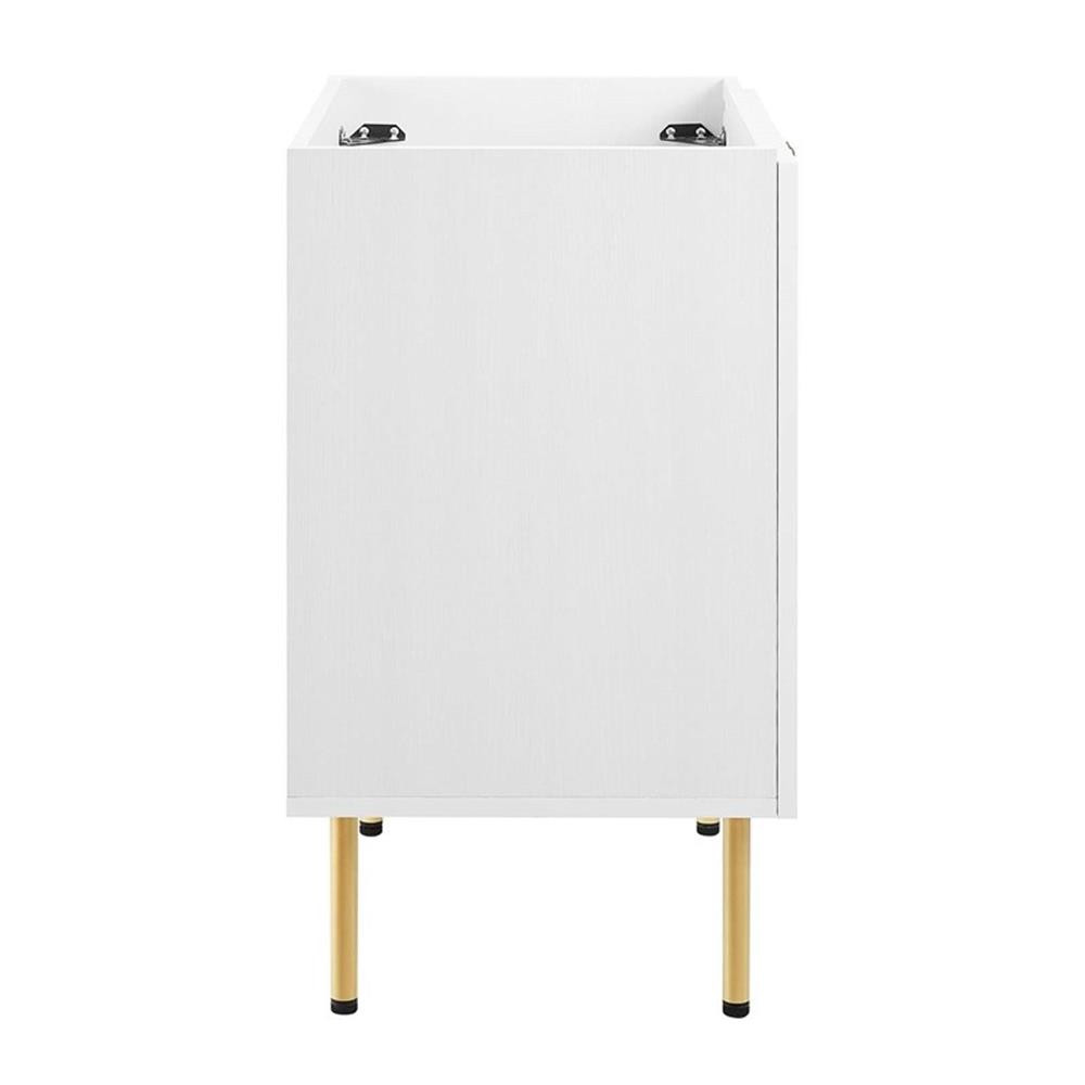 Modway Chaucer 24″ Wood & Rattan Bathroom Vanity Cabinet in White