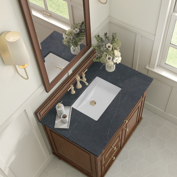 36″ James Martin Lorelai 424-V36-WLT-3CSP Vanity Cabinet Charcoal Soapstone Top