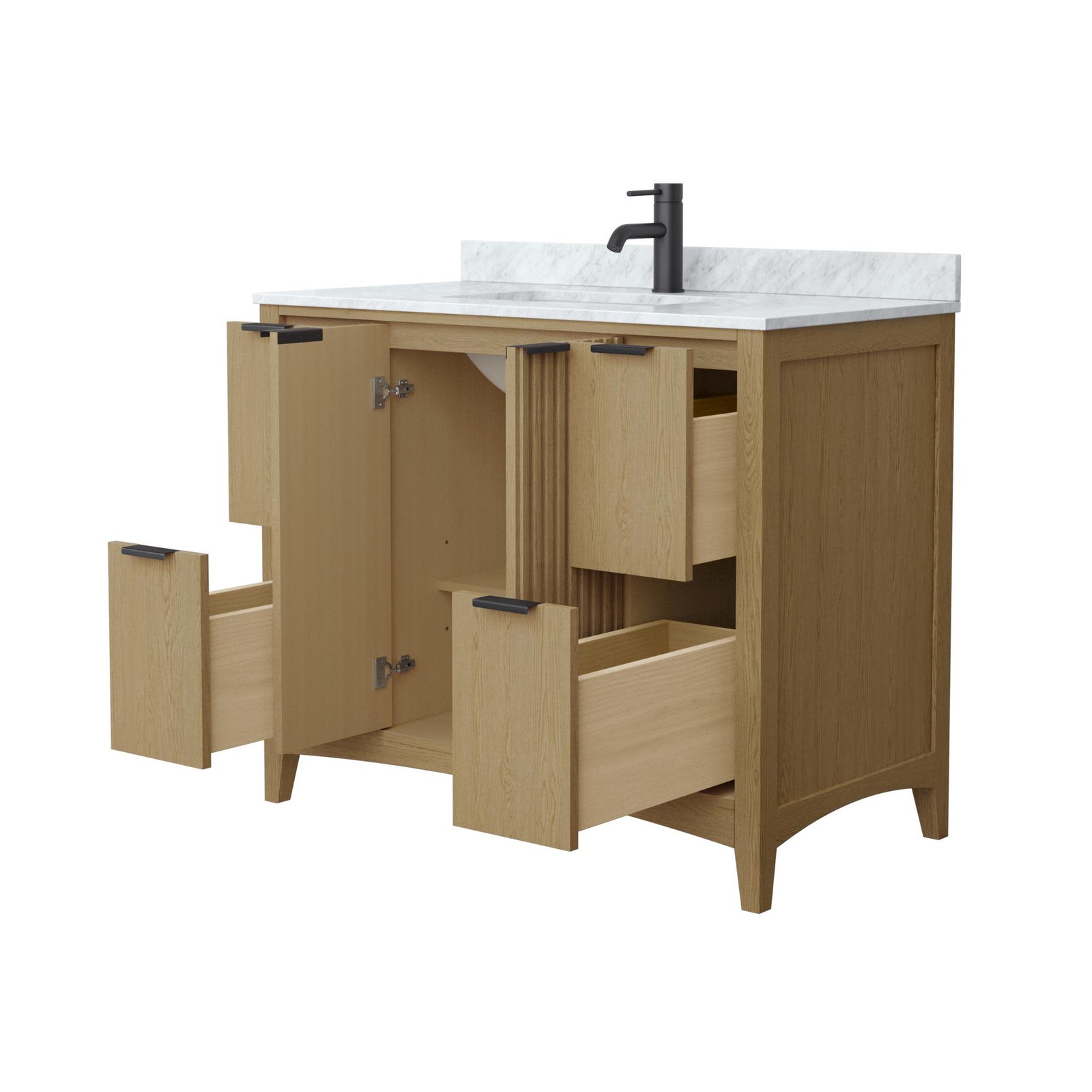 Wyndham Collection WCF9191-42S-CMUNSMXX Palmilla 42″ – Dark Walnut / Brushed
