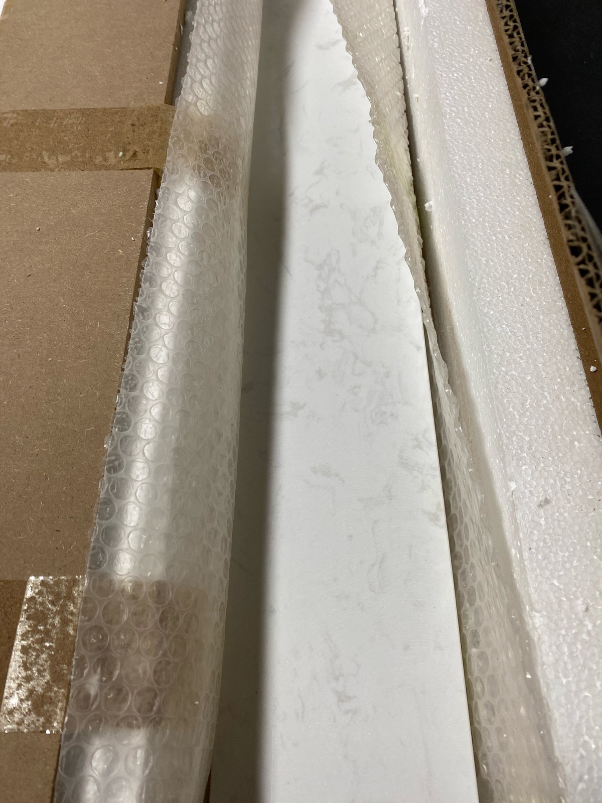 Elegant Lighting BS1130CW 30″ Backsplash for Vanity VF18030BL – Calacatta White