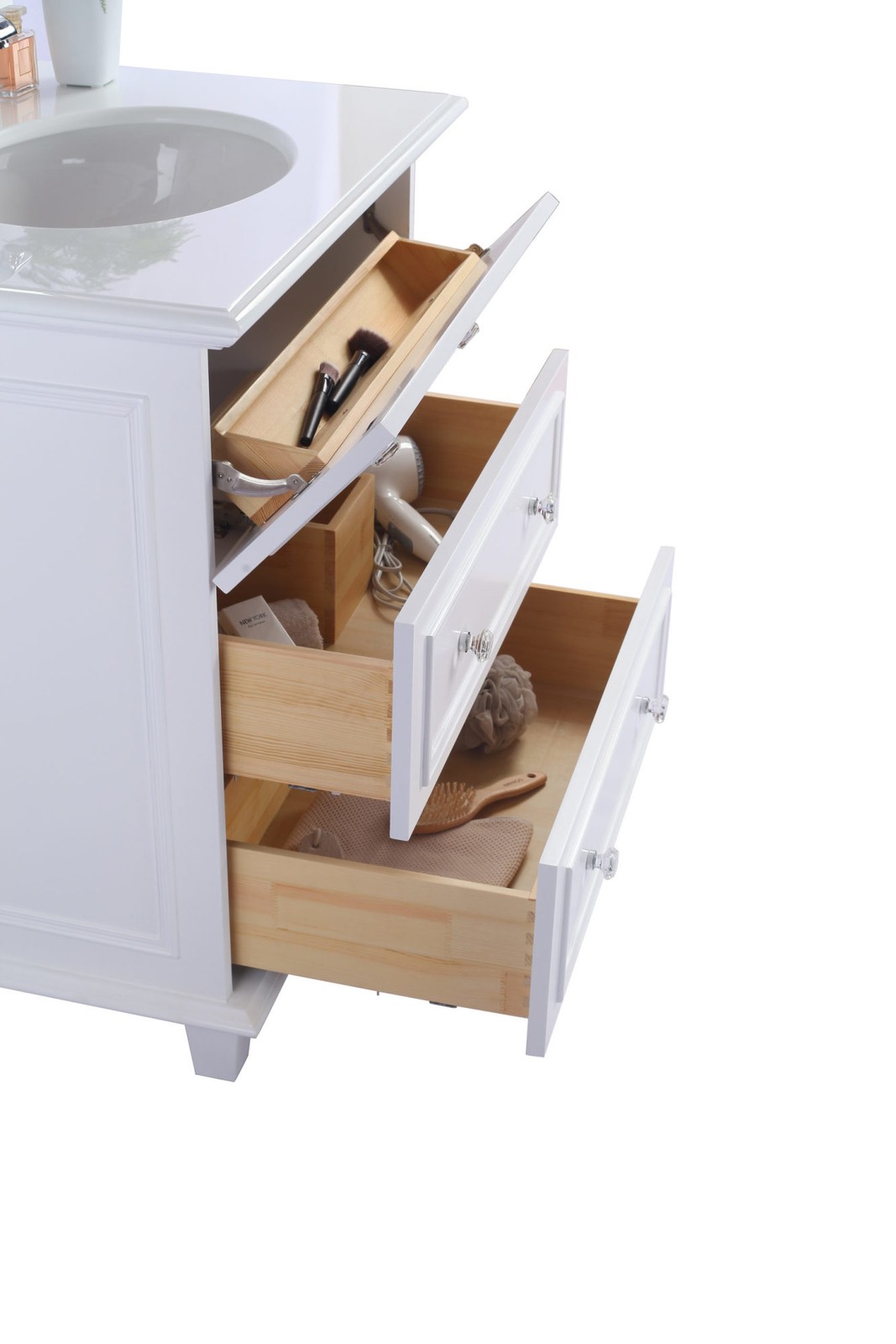 Miseno MV-30-313DVN Luna 30″ – Grey / White Carrara Marble