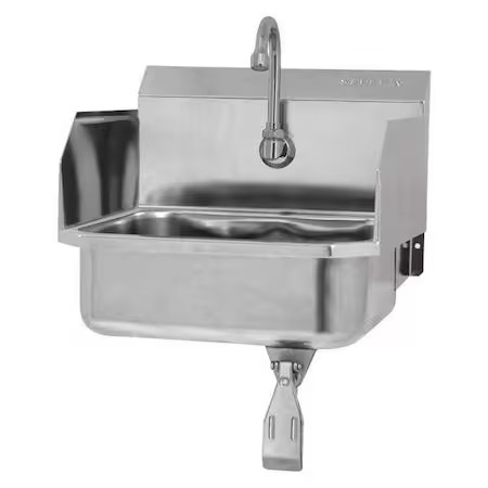Sani-Lav 607L-0.5 Hand Sink, 15-1/4 In. W, Double Knee Pedal
