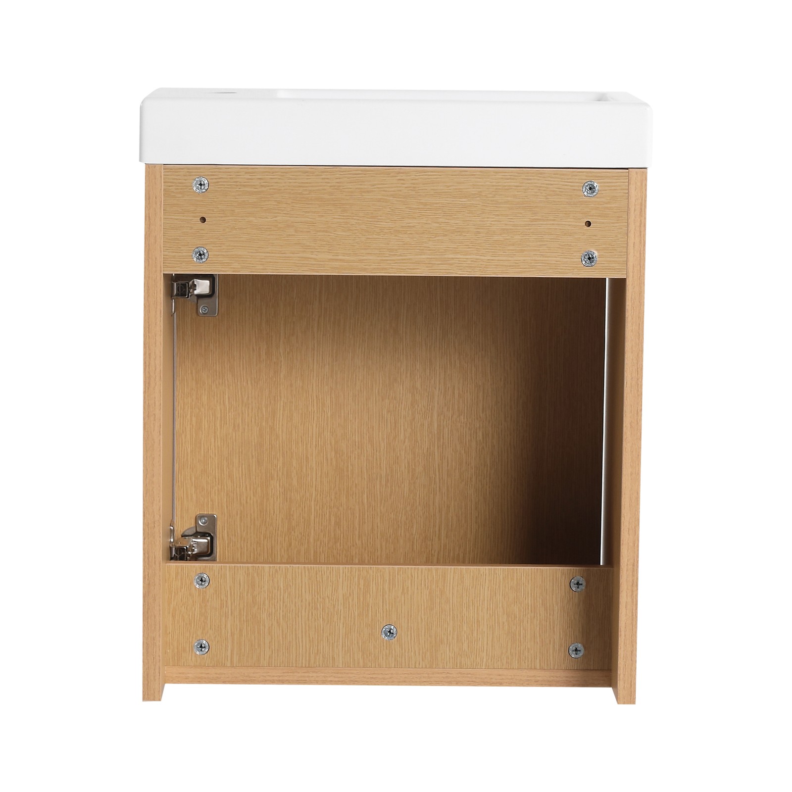 18.5″ Floating Bathroom Vanity and Resin Sink Combo W/1 Door for Small Space MDF