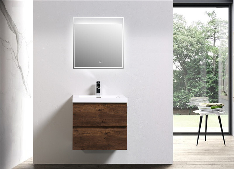 BOHEMIA LINA 24″ WALL MOUNTED BATH VANITY WITH REINFORCED ACRYLIC SINK MOB24