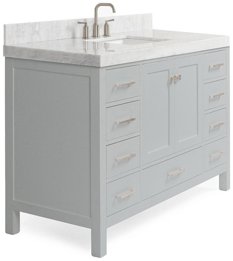Ariel A054SCW5RVO Cambridge 55″ – Grey / Italian Carrara Marble Top / Brushed