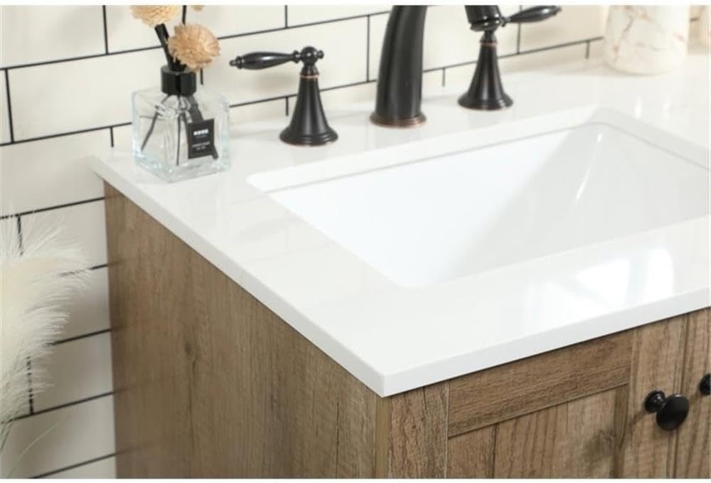 Elegant Kitchen and Bath – VF2832NT – Single Bathroom Vanity in Natural Oak