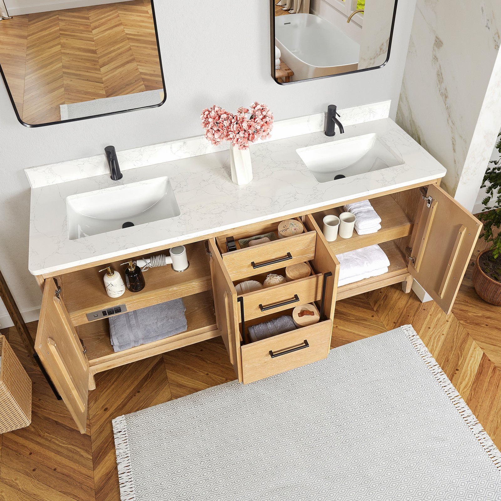 Miseno MV-NM-GARA72-GWT Gara 72″ – Washed Ash Grey