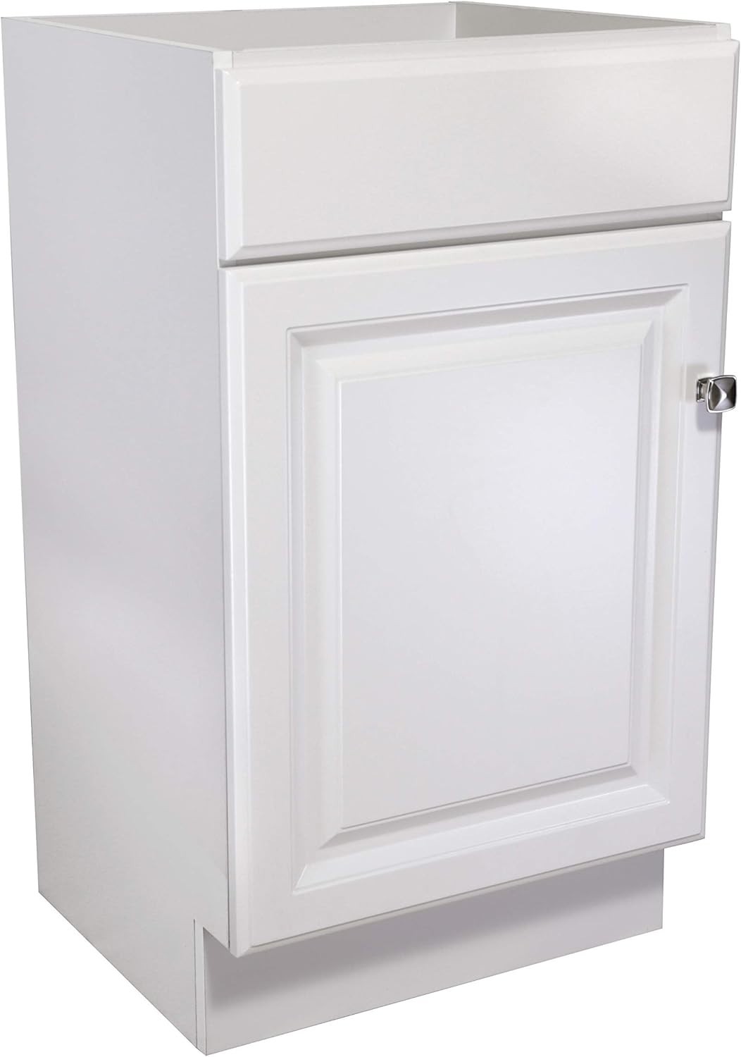 Elegant 18-Inch Unassembled Bathroom Vanity Cabinet – White & Moisture Resistant