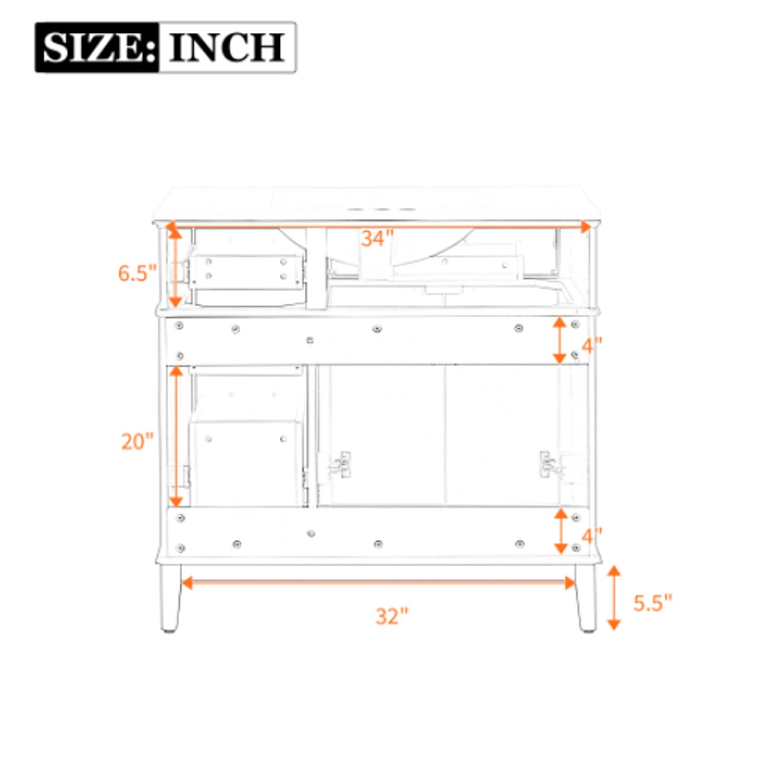36”W Modern Bathroom Vanity Light Green Vanity For Bathroom With Three Drawers