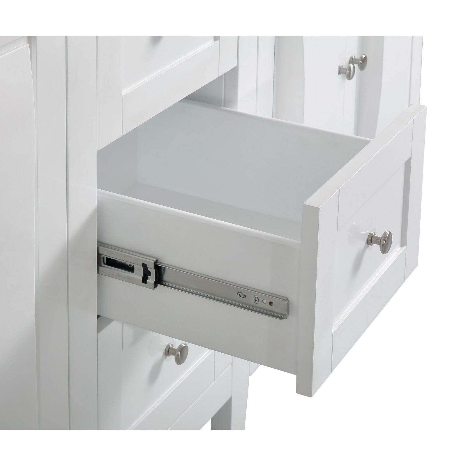 68in Silkroad Exclusive V0269WW68D Double Sink White Carrara Marble Top Vanity
