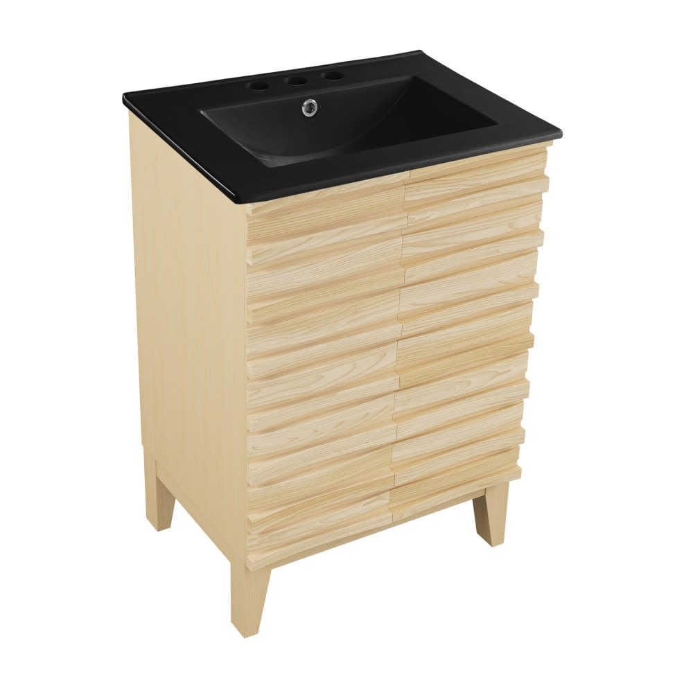 Swiss Madison SM-BV470-3MB Cascade 24″ – Natural Oak / Matte Black