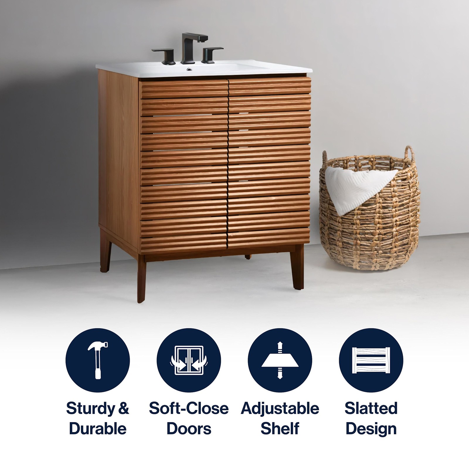 JONATHAN Y Lighting VAN1006 Calandre 30″ Single – Wood