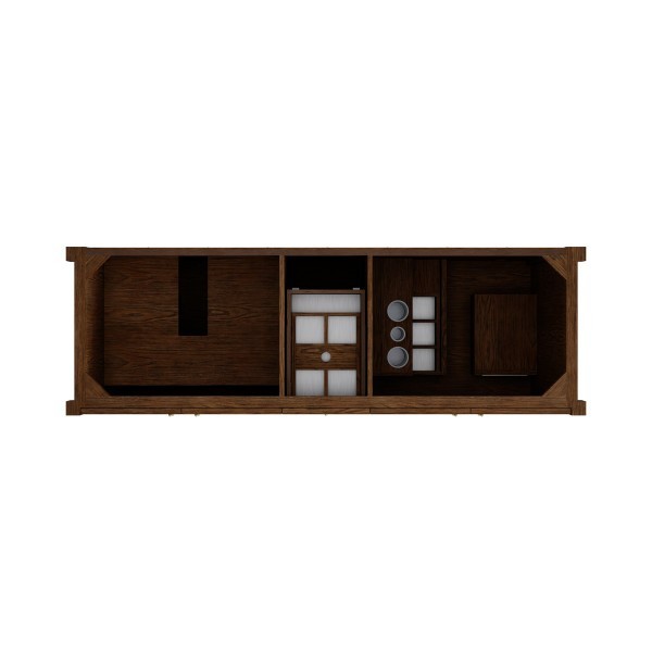 72″ James Martin Kinnsden D680-V72-SBK Double Vanity Cabinet Light Sable Oak