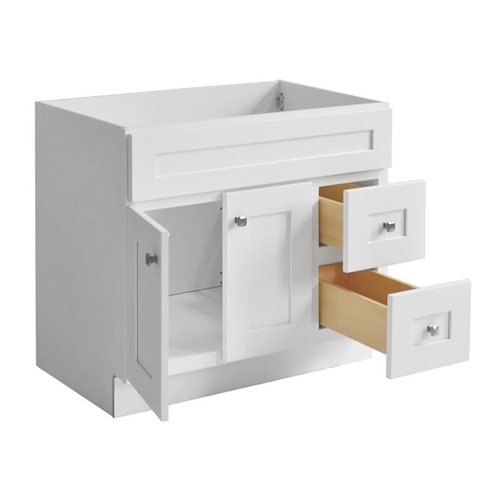 Brookings 36″ Bathroom Vanity Shaker Wood Fully Assembled Sherwin Williams-White
