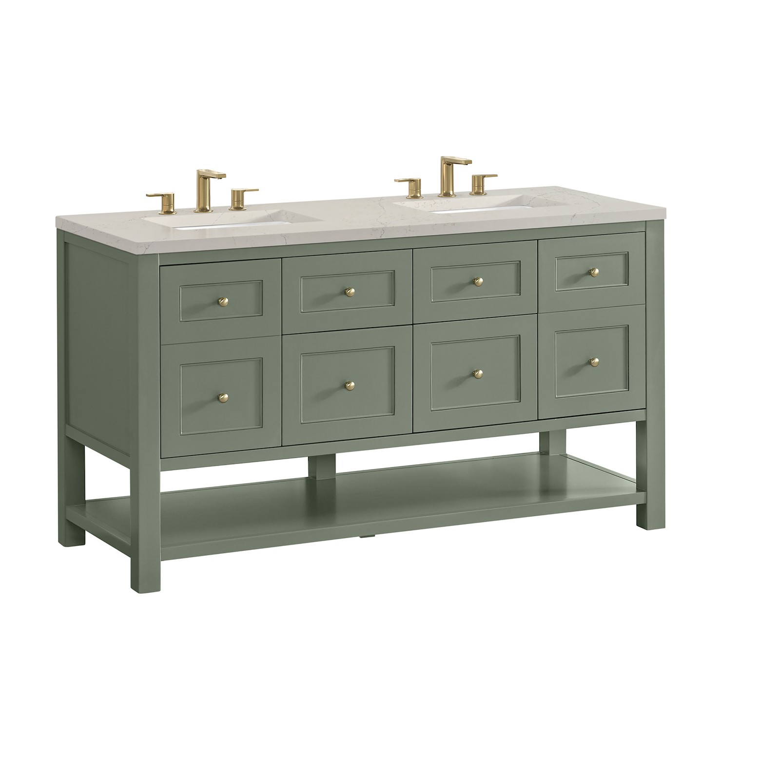 James Martin Vanities 330-V60D-3SFR Breckenridge 60″ – Whitewashed Oak