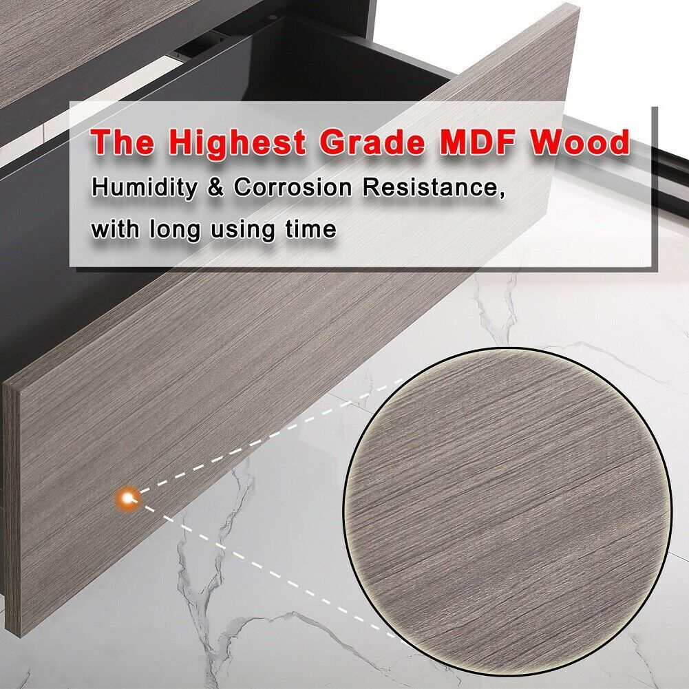 24″ Wooden Wall Mounted Bathroom Vanity Undermount Ceramic Sink Mirror Included