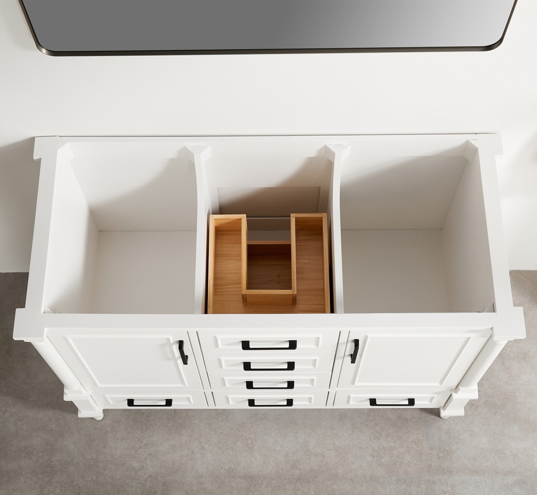 48″ Bathroom Vanity w/Sink,Fully Assembled Freestanding Vanity Cabinet,6 Drawers