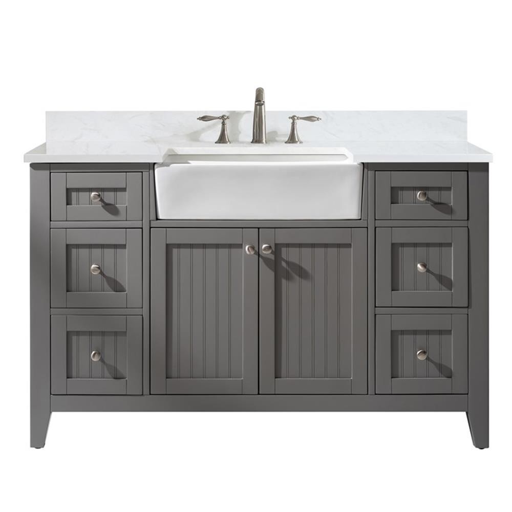 Design Element Burbank 54″ Single Vanity in Gray