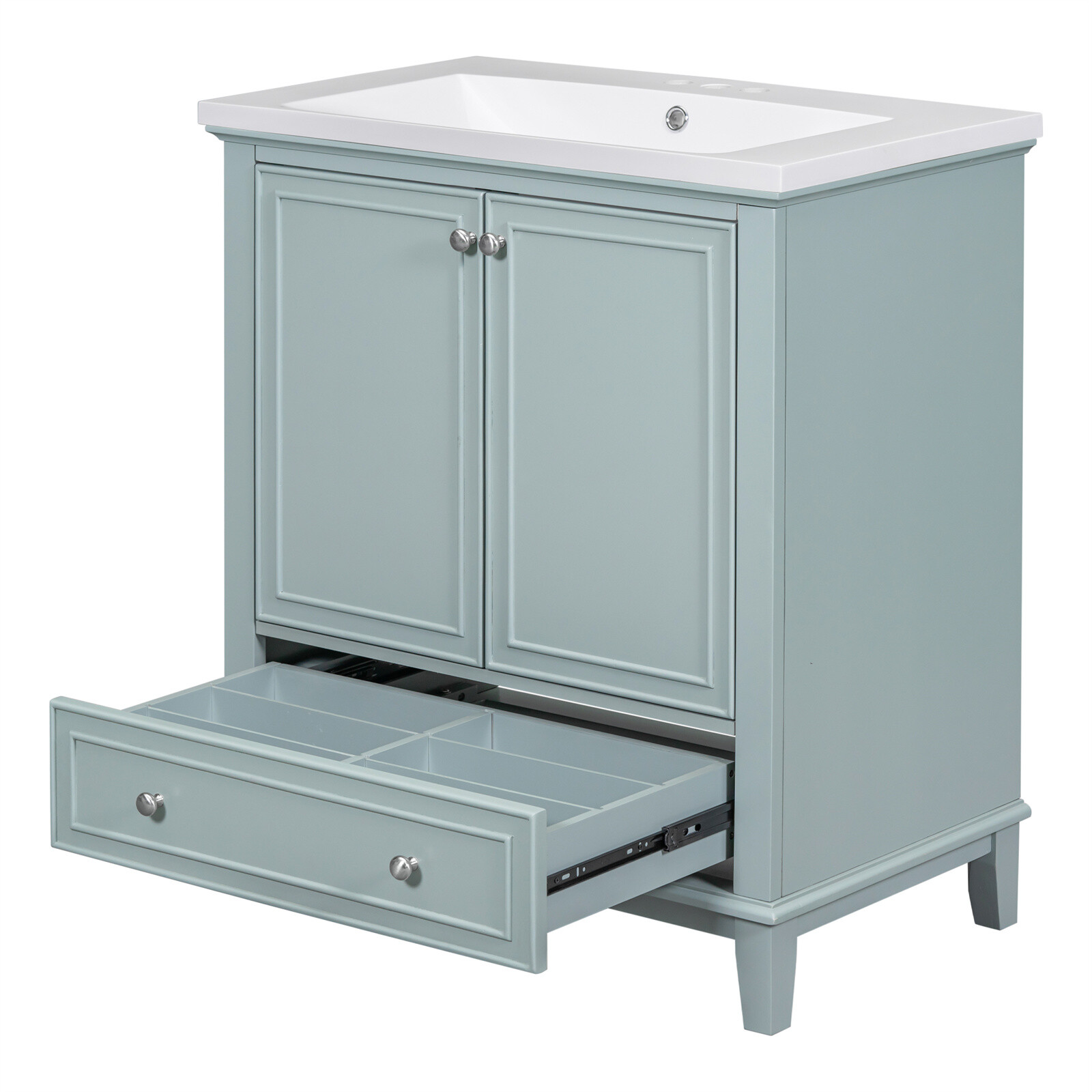 30″ Bathroom Vanity with Sink Storage Cabinet Set with Doors and Drawer