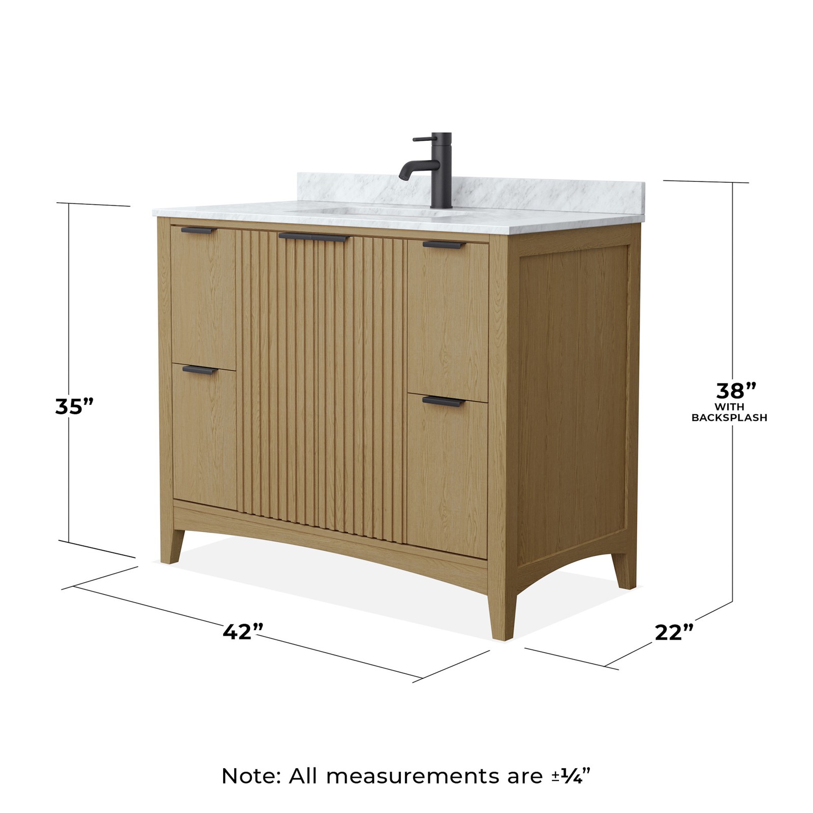 Wyndham Collection WCF9191-42S-CMUNSMXX Palmilla 42″ – Natural Oak / Brushed