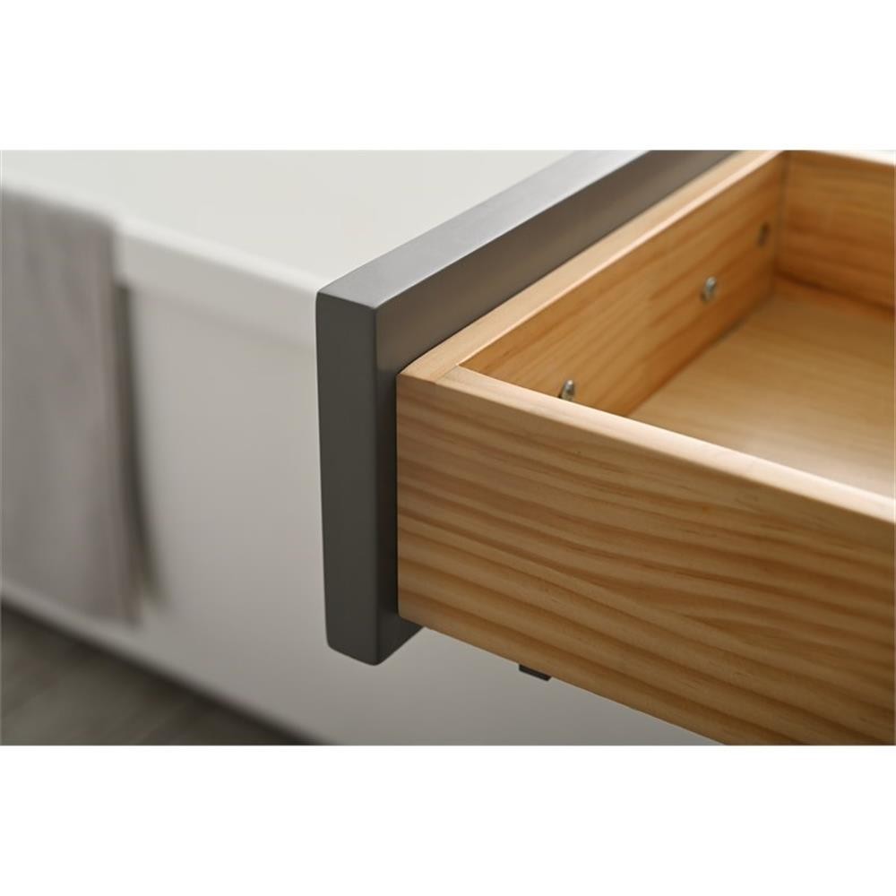 Design Element Milano 48″ Solid Birch Hardwood Single Vanity in Grey