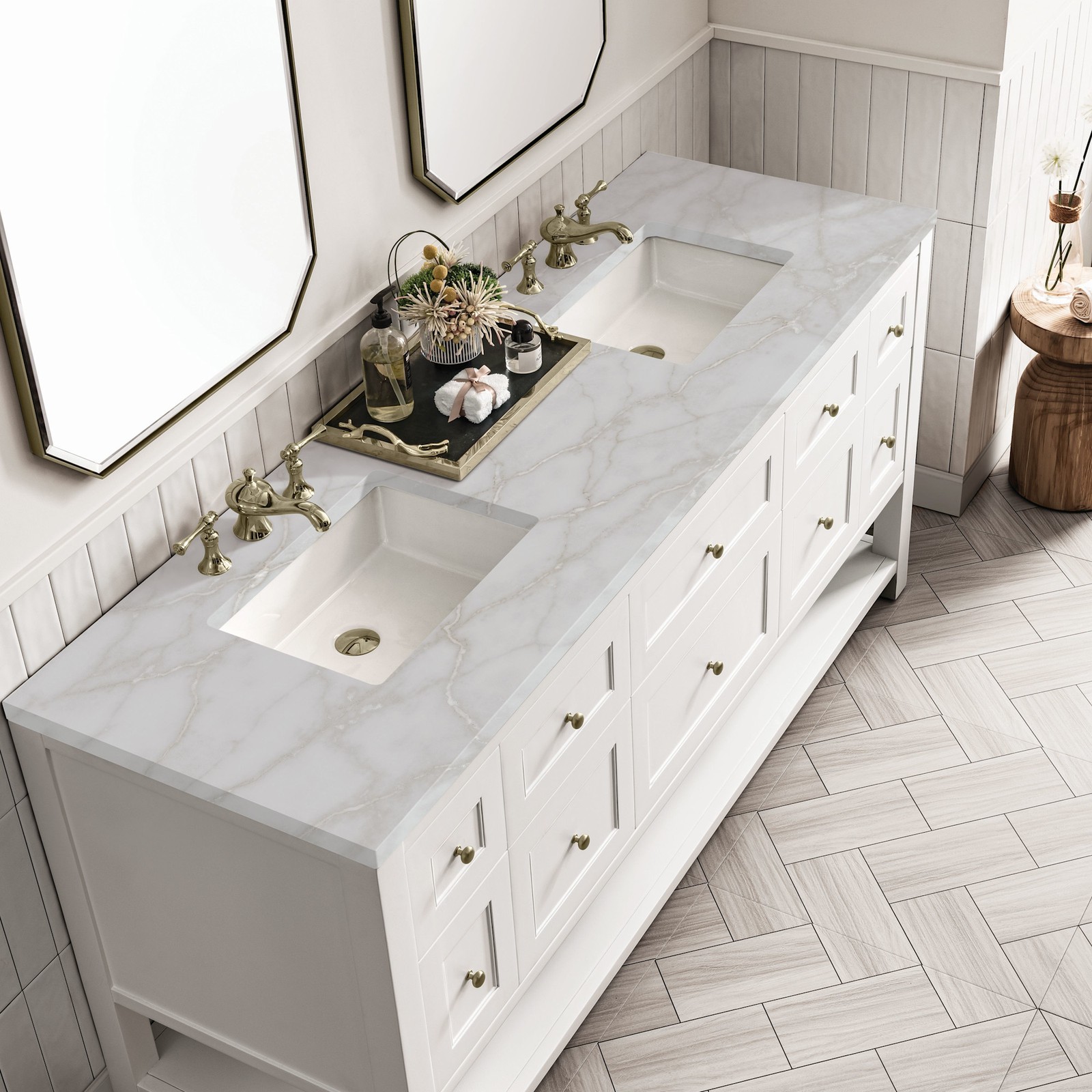 James Martin Vanities 330-V72-FVSL Breckenridge 72″ – Light Natural Oak