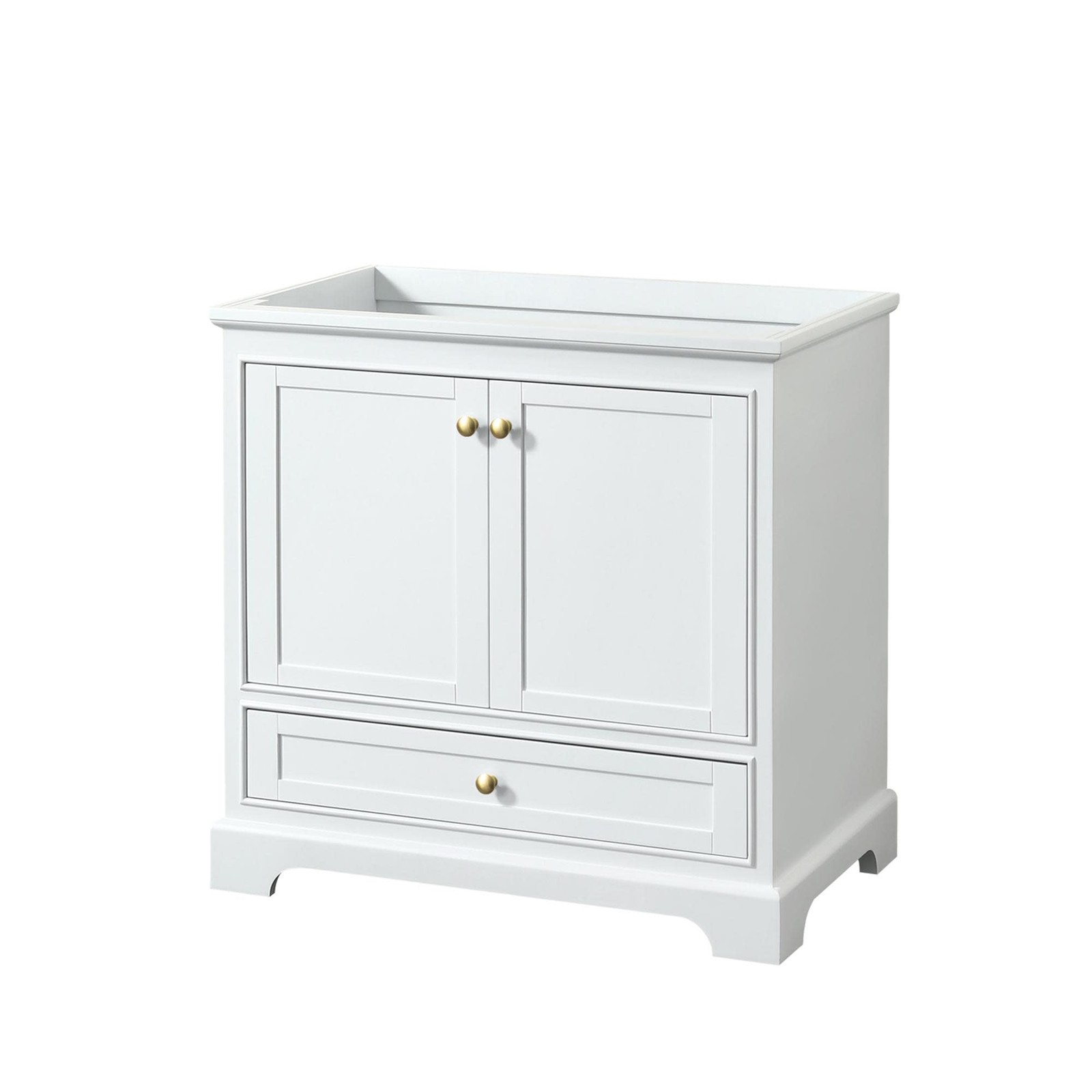 Wyndham Collection WCS202036SCXSXXMXX Deborah 35-1/4″ – White / Brushed Gold