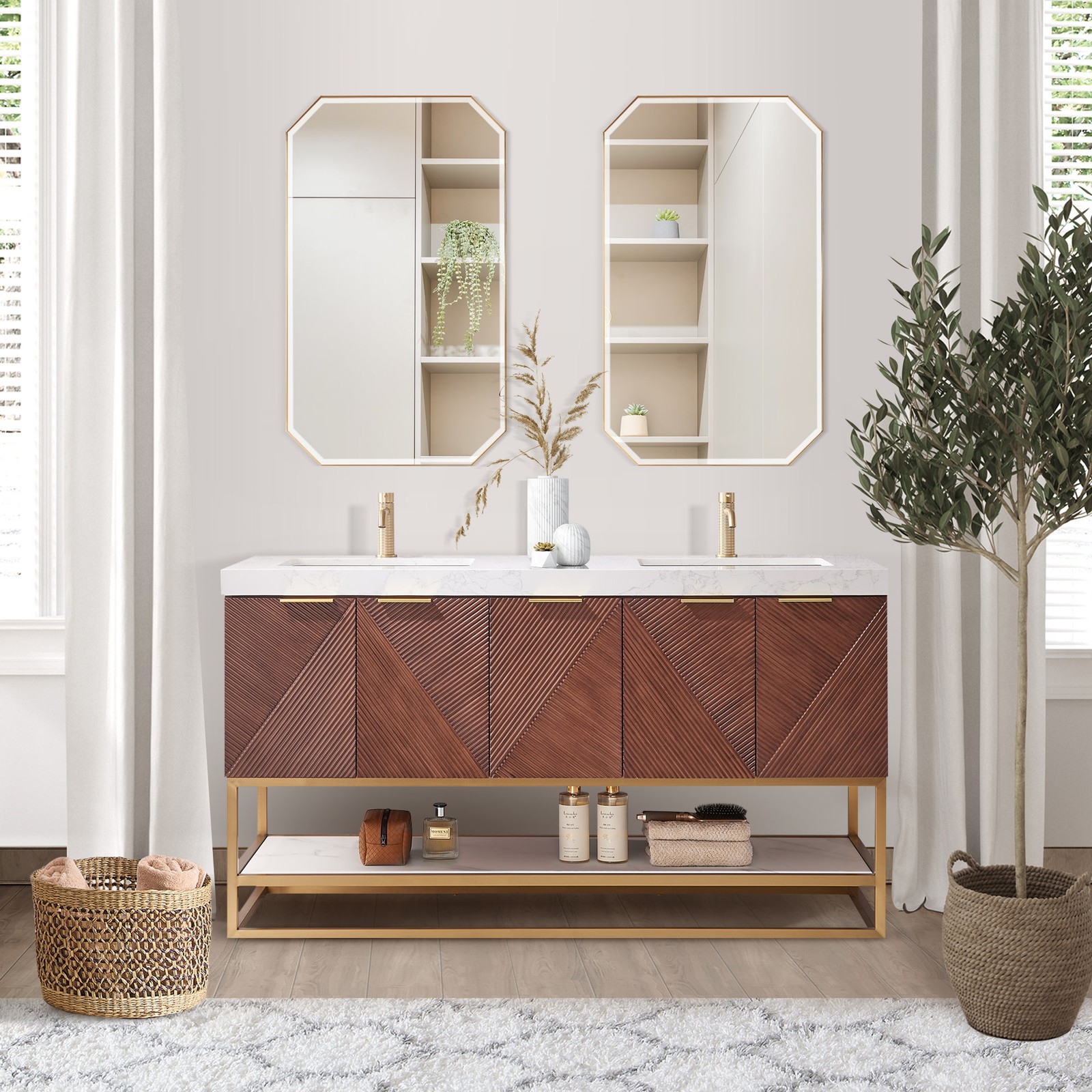 Miseno MV-NM-MAHO60DG-GWT Mahon 60″ – North American Deep Walnut