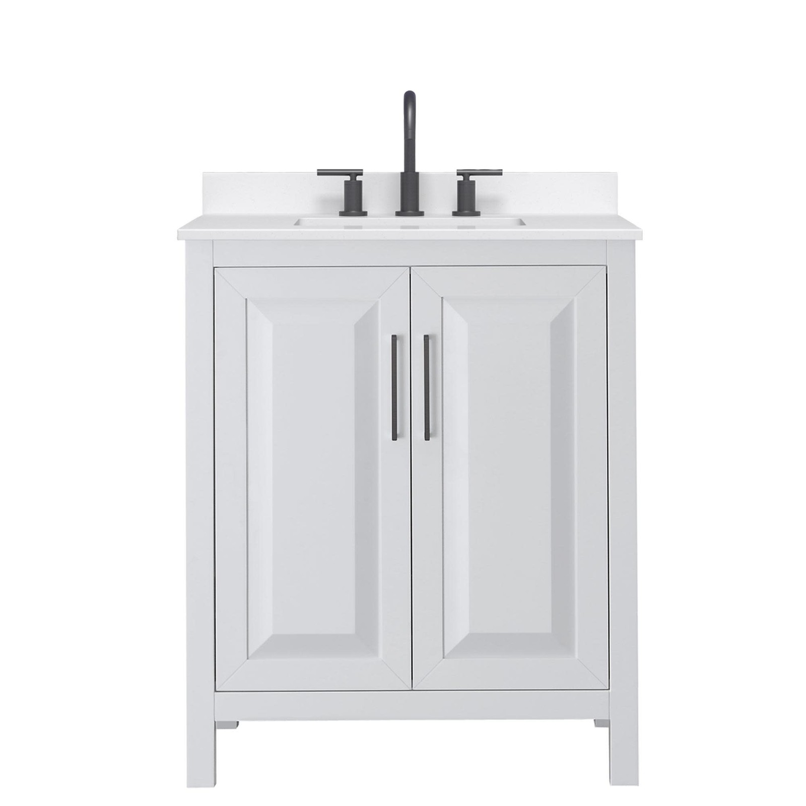 Wyndham Collection WCV252530S-QTZ-US3MXX Daria 30″ – Dark Blue / Giotto Quartz