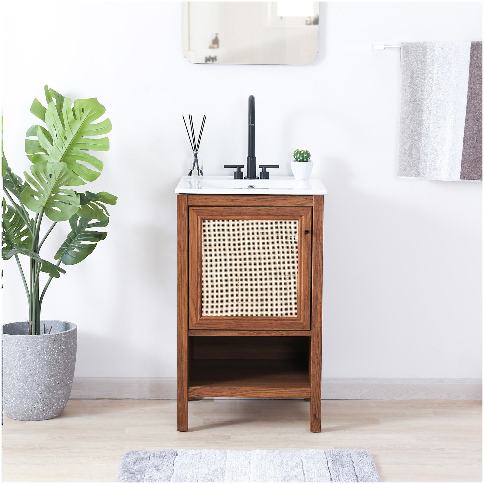 JONATHAN Y Lighting VAN1022 Jasper 19″ Single – Wood