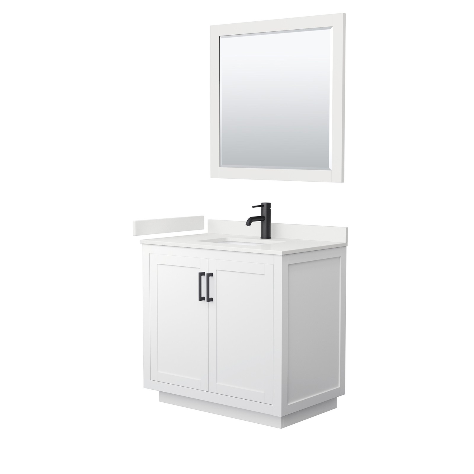 Wyndham Collection WCF292936S-QTZ-UNSM34 Miranda 36″ – Dark Gray / Giotto Quartz