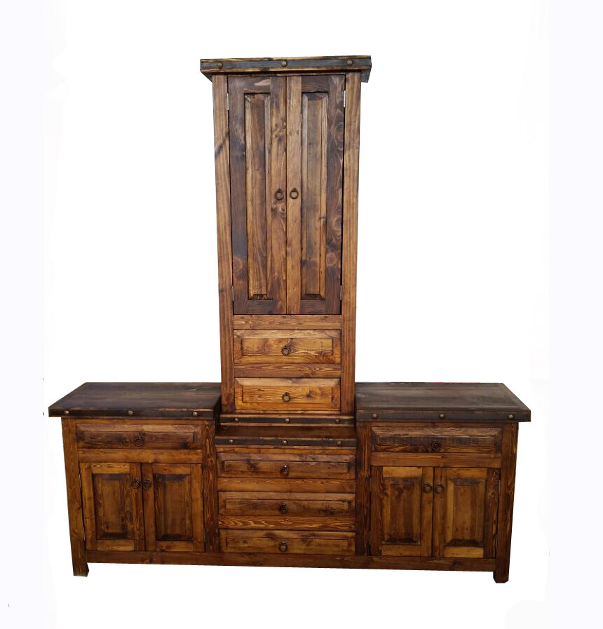 The Tower rustic bathroom vanity