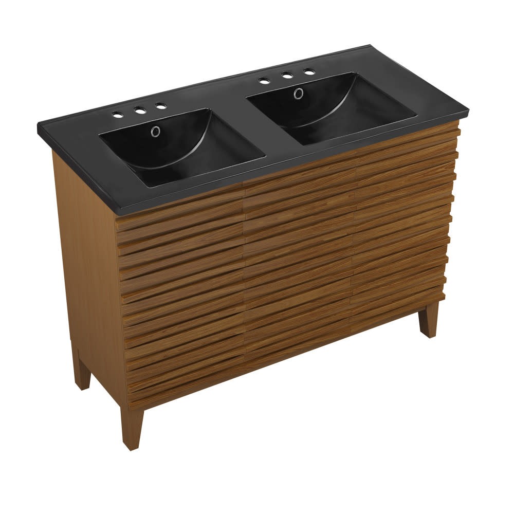 Swiss Madison SM-BV557D-3 Cascade 48″ – Black Oak / White