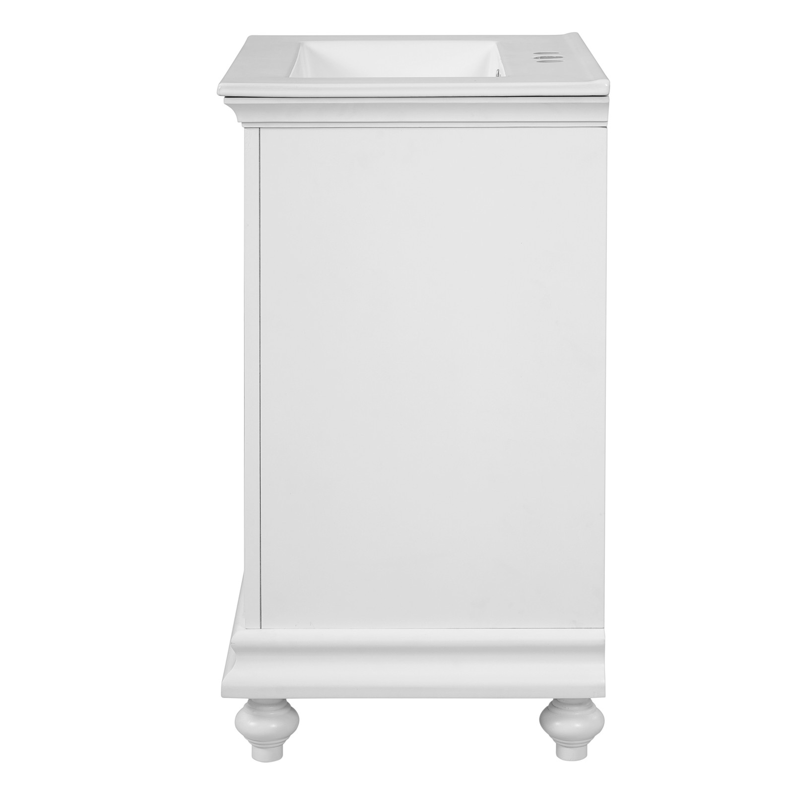 24″ Modern Bathroom Vanity with A Tip-Out Drawer & Soft-Close Hinges White