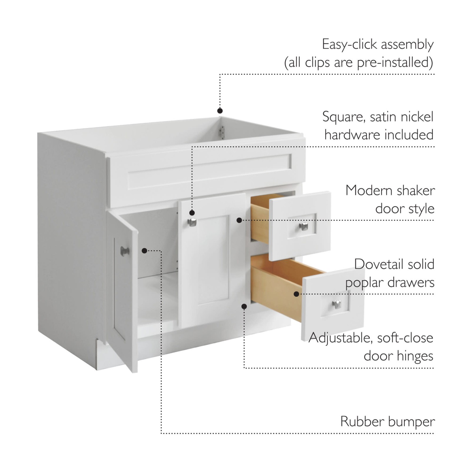 Design House 586958 Brookings 36″ Single – White
