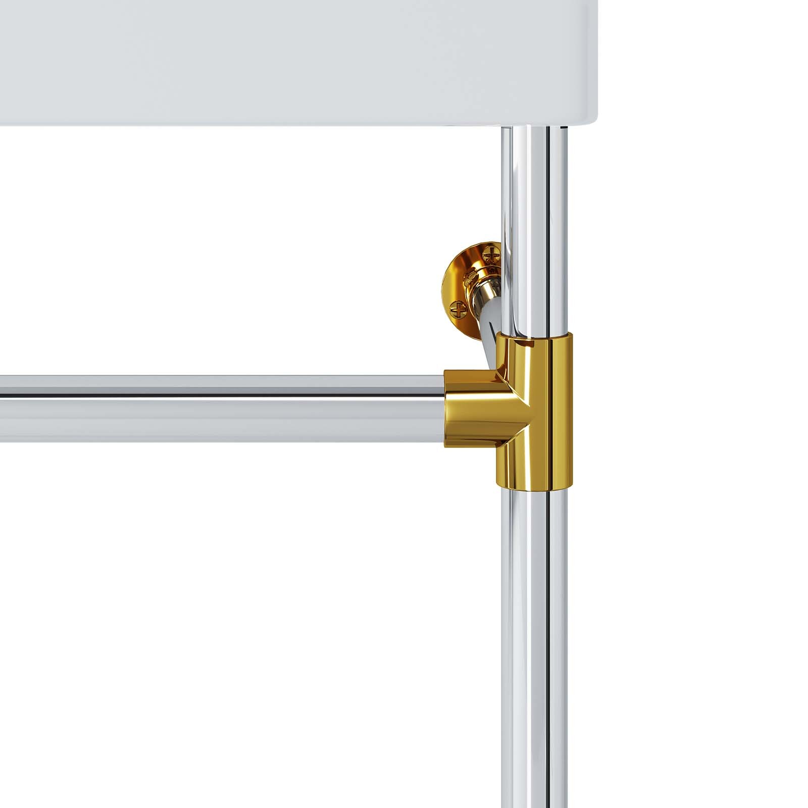 Modway Redeem 24″ Wall-Mount Silver Stainless Steel Bathroom Vanity