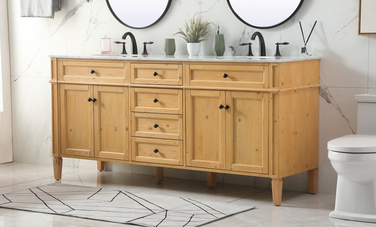 Elegant Lighting VF12572D Park Avenue 72″ – Natural Wood