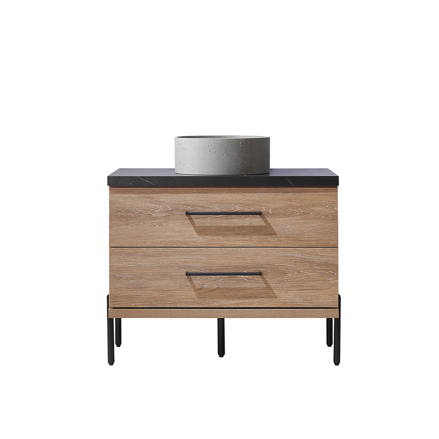 Miseno MV-NM-705136R Trento 36″ – North American Oak / Black