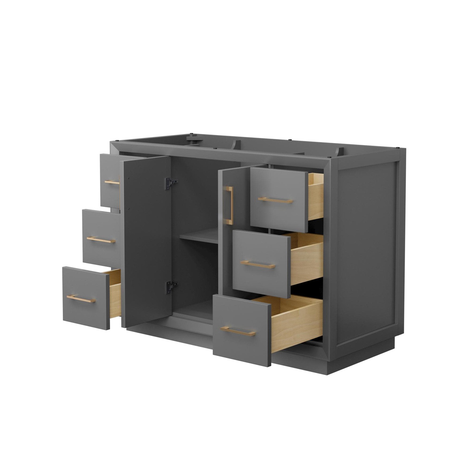 Wyndham Collection WCF414148S-CXSXX-MXX Strada 47″ Single – Dark Gray / Matte