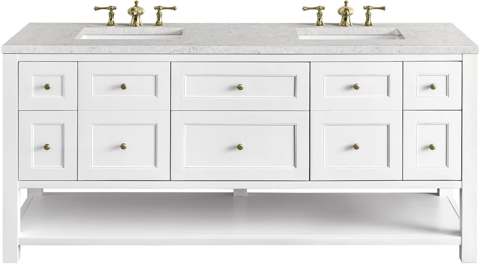 James Martin Vanities 330-V72-FEJP Breckenridge 72″ – White