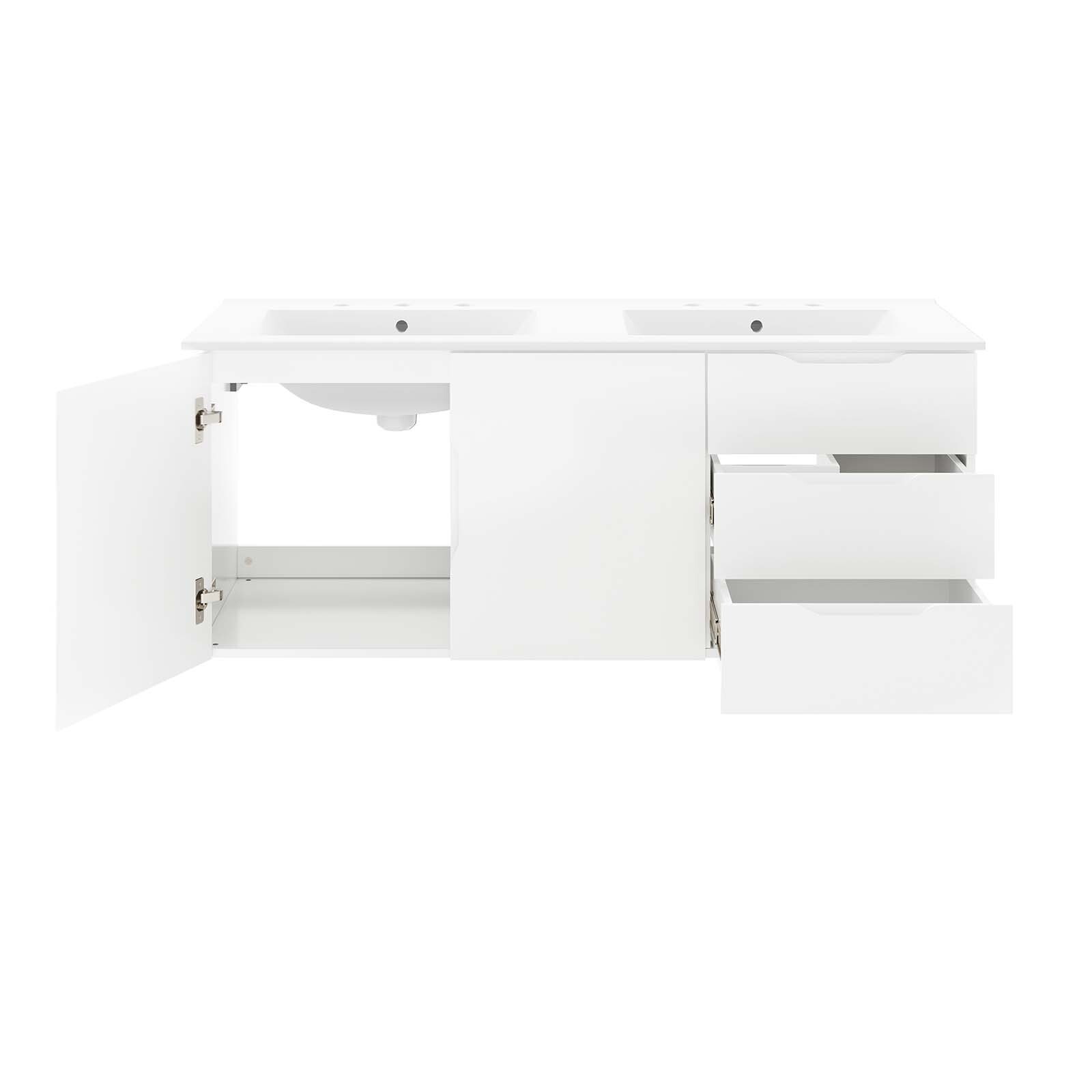 Modway Vitality 48″ Double Sink Bathroom Vanity in White White