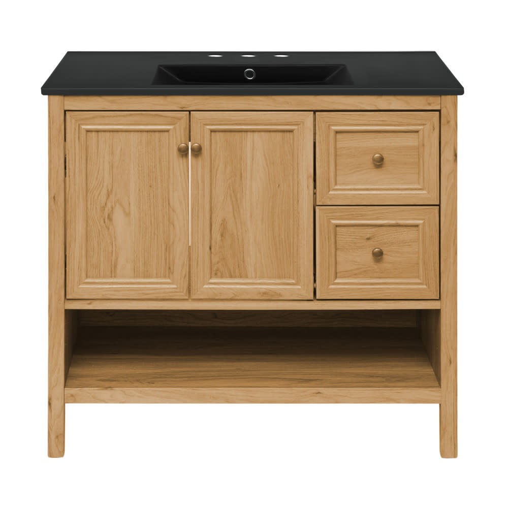 Swiss Madison SM-BV241-3MB Chateau 36″ – Golden Oak / Matte Black
