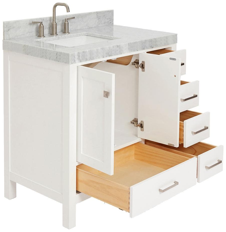 Ariel A036SLCW5RVO Cambridge 36″ – Espresso / Italian Carrara Marble Top /