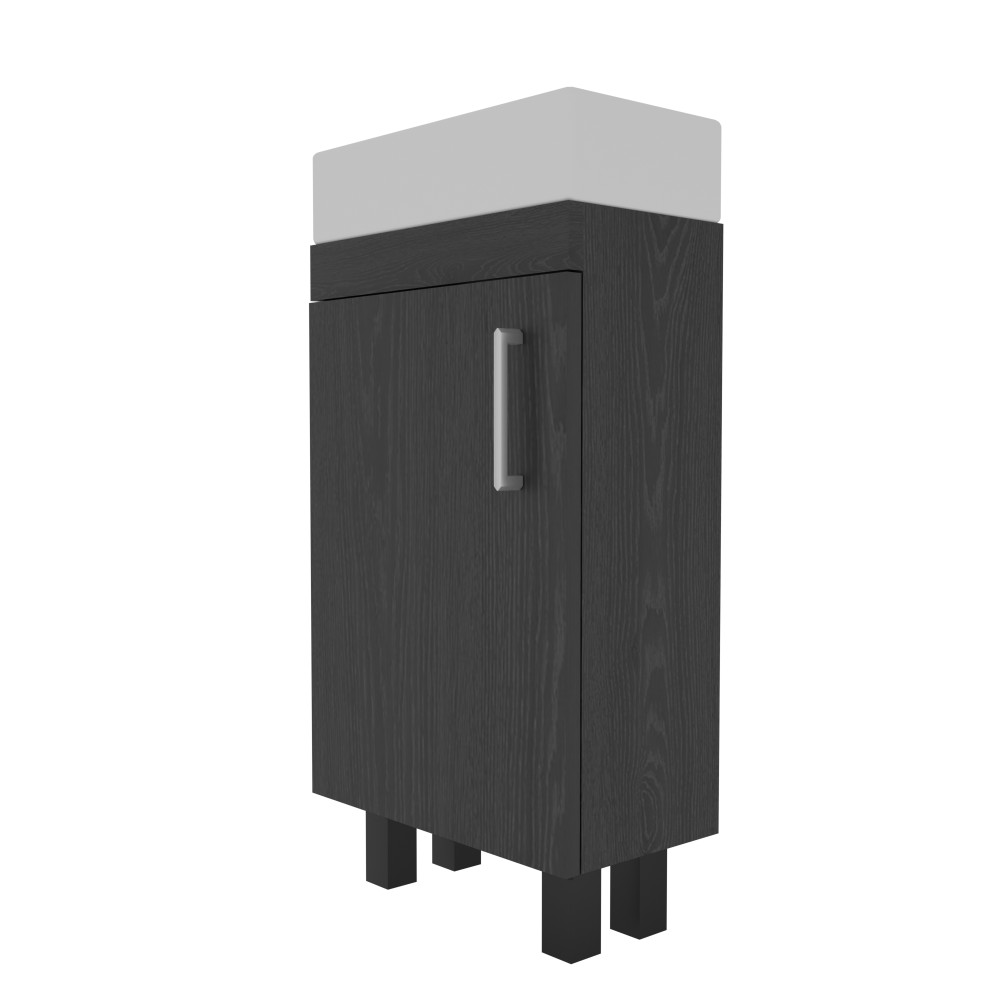 16″ Freestanding Bathroom Vanity with Sink for Small Spaces, Soft-Close