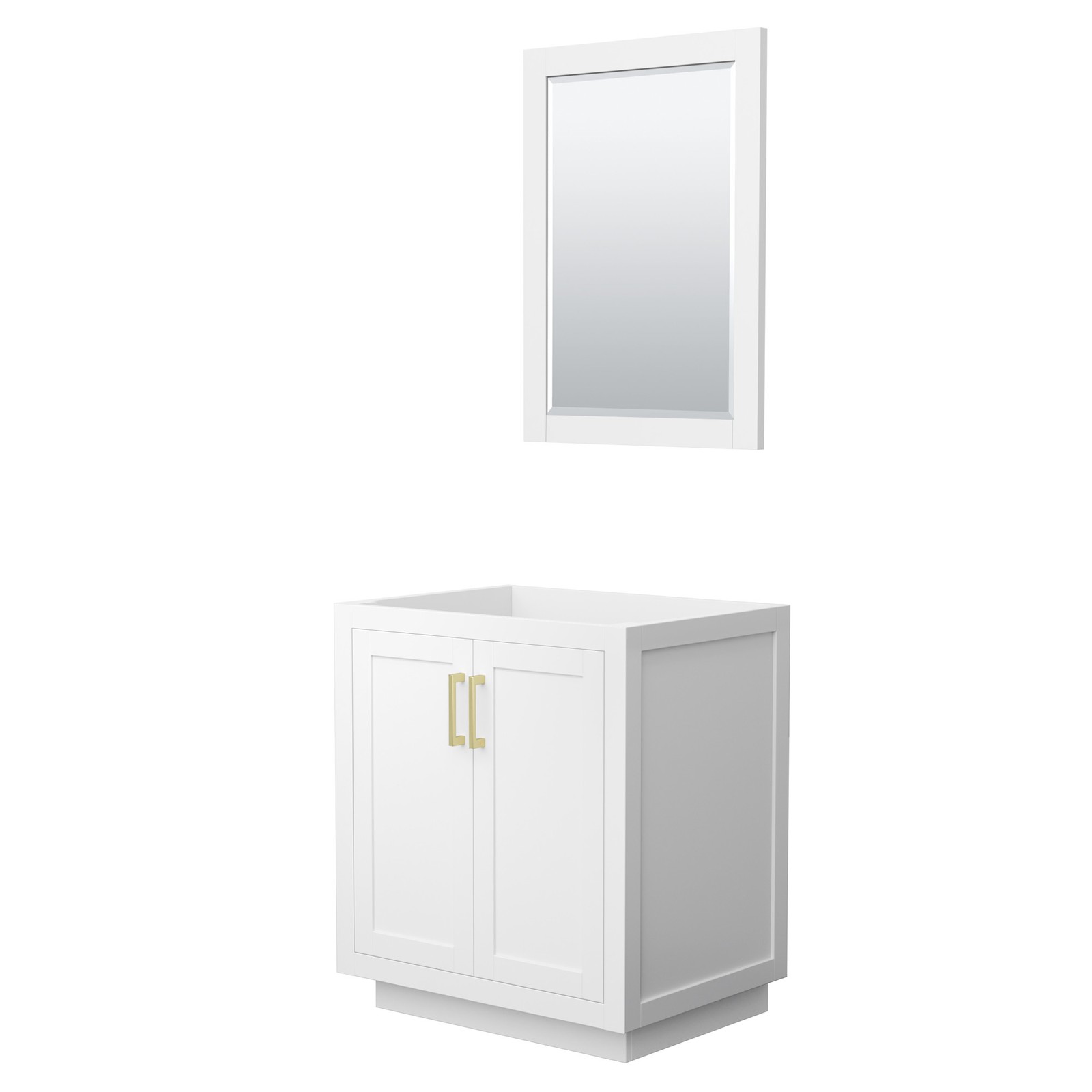 Wyndham Collection WCF2929-30S-CX-M24 Miranda 30″ Single – White / Brushed Gold
