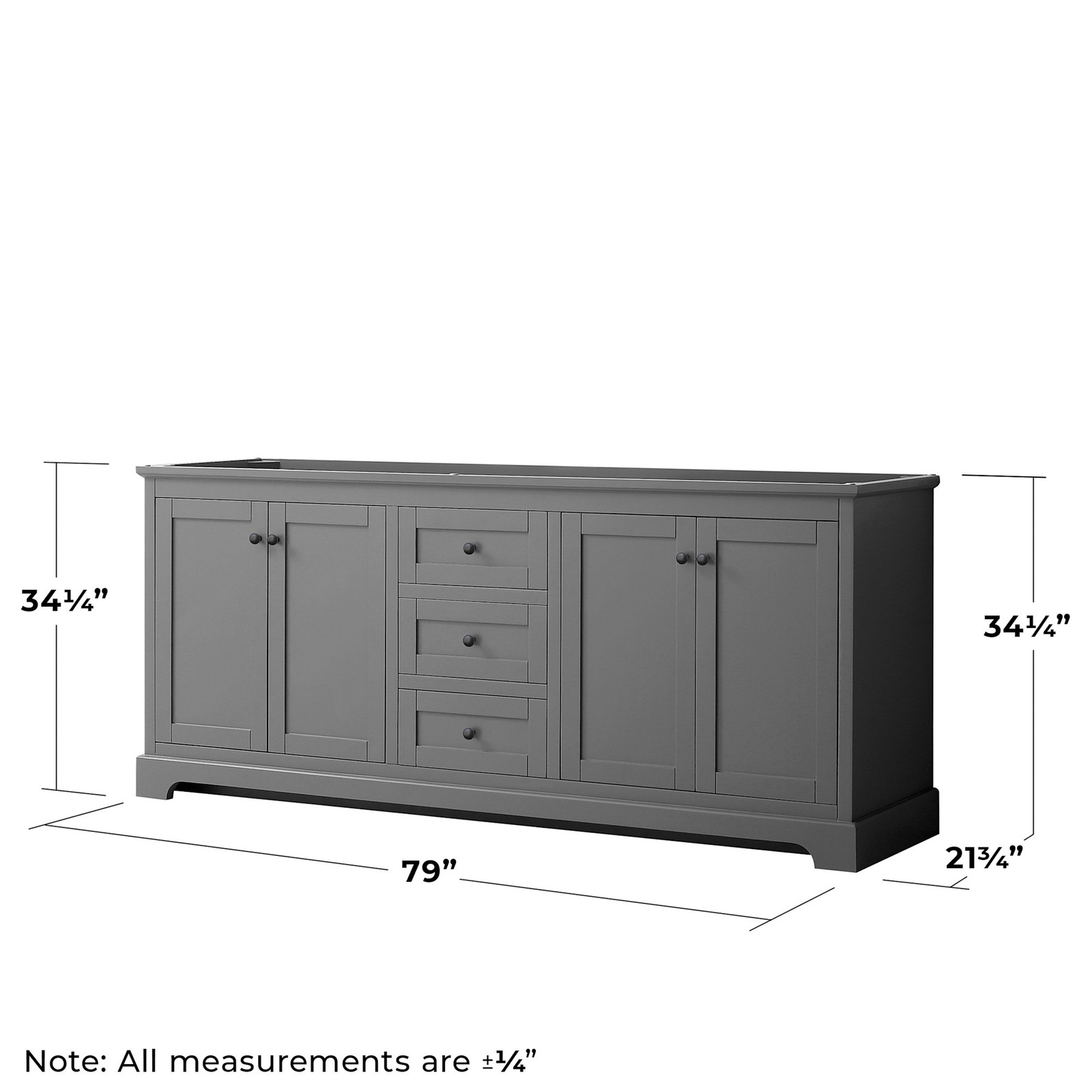 Wyndham Collection WCV232380DCXSXXMXX Avery 80″ Double – White / Polished Chrome